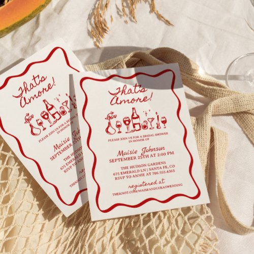 Thats Amore French Inspired Bridal Shower Invitation