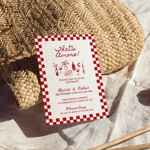 Thats Amore French Inspired Rehearsal Dinner Invitation