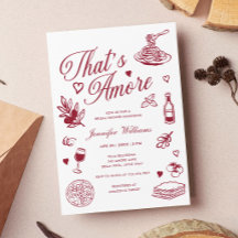 Thats Amore Hand Drawn Italian Bridal Shower