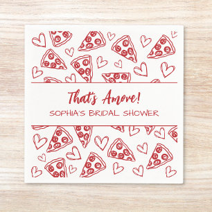 That's Amore Hand Drawn Pizza Party Bridal Shower Napkins