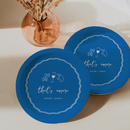 Thats Amore Handwritten Bridal Shower Paper Plates