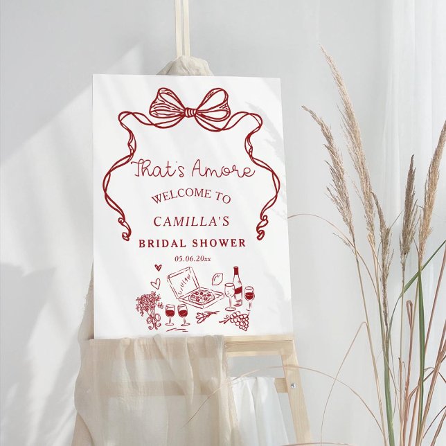 That's Amore Handwritten Bridal Shower Welcome Foam Board (Creator Uploaded)