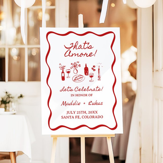 That's Amore Illustration Rehearsal Dinner Sign (Creator Uploaded)