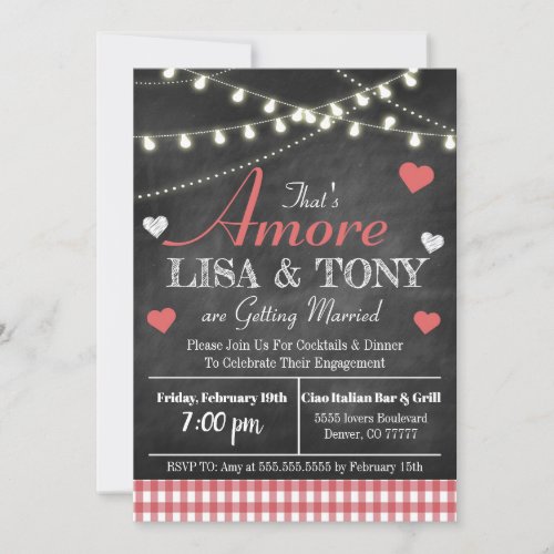 Thats Amore Invitation Wedding Rehearsal Invitation