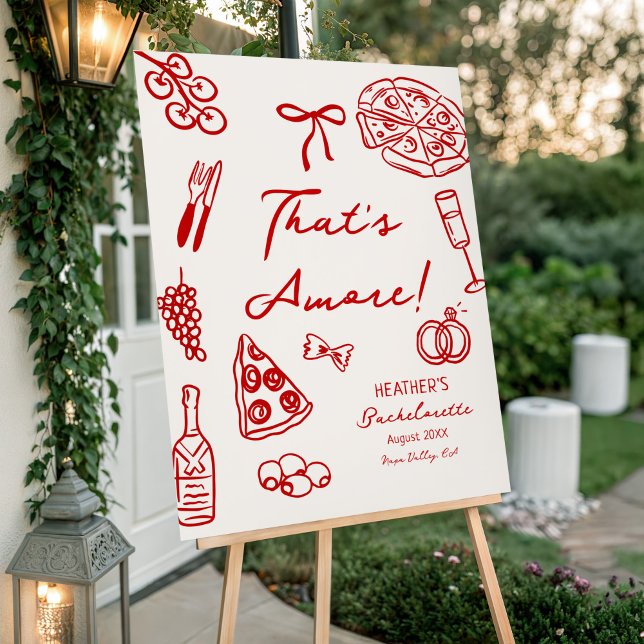 That's Amore Italian Bachelorette Welcome Sign (Creator Uploaded)