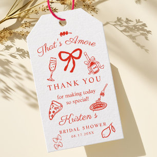 That's Amore Italian Bridal Shower Favor Gift Tag
