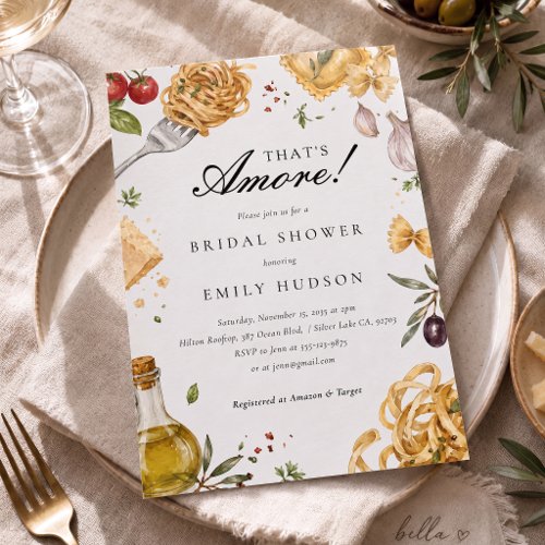 That's Amore Italian Bridal Shower Invitation