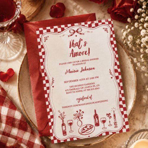 That's Amore Italian Bridal Shower Invitation