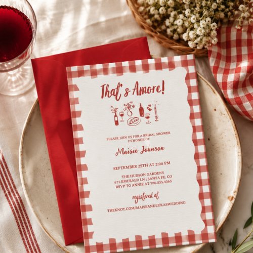 That's Amore Italian Bridal Shower Invitation