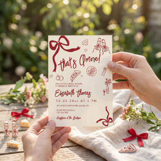 That's Amore Italian Bridal Shower Invitation