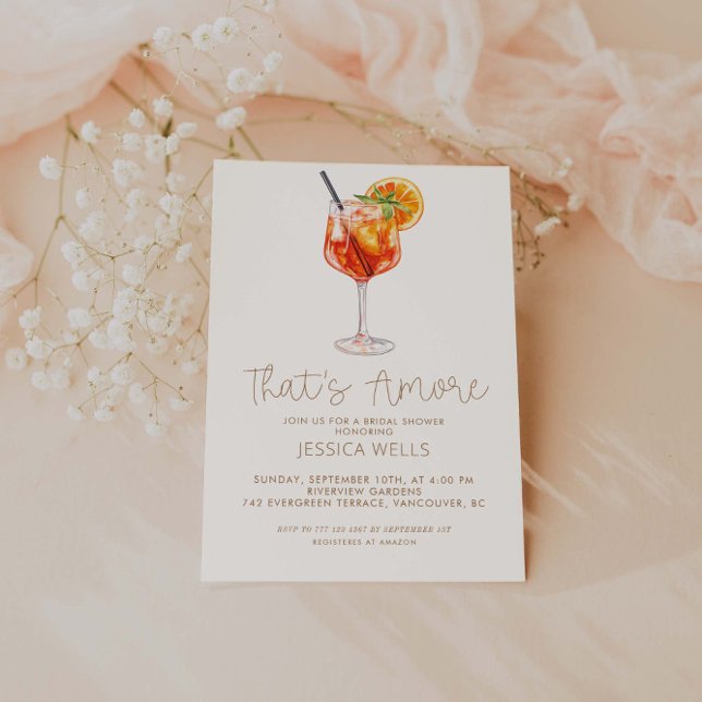 That's Amore Italian Bridal Shower  Invitation (Creator Uploaded)