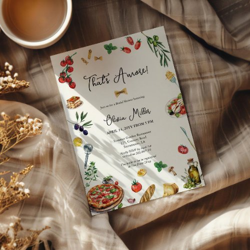 Thats Amore Italian Bridal Shower Invitation