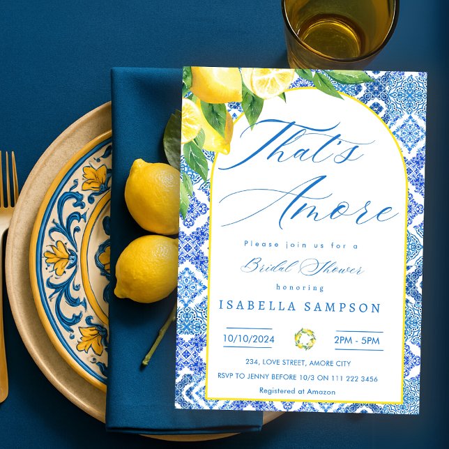 That's Amore Italian Bridal Shower Invitation (That's Amore Italian Bridal Shower Invitation)