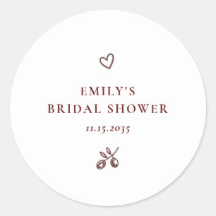 That's Amore Italian Bridal Shower Invitation Classic Round Sticker