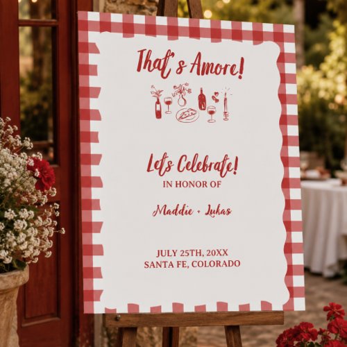 That's Amore Italian Bridal Shower Invitation Foam Board