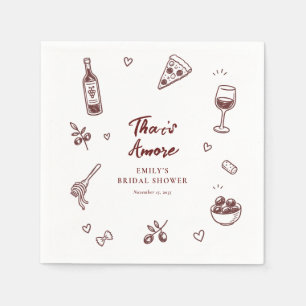 That's Amore Italian Bridal Shower Invitation Napkins