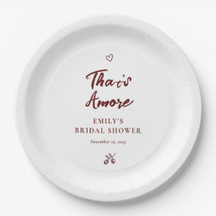 That's Amore Italian Bridal Shower Invitation Paper Plates