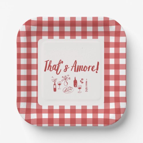 That's Amore Italian Bridal Shower Invitation Paper Plates