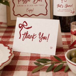 That's Amore Italian Bridal Shower Letterpress Thank You Card