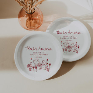 That's Amore Italian Bridal Shower Paper Plates