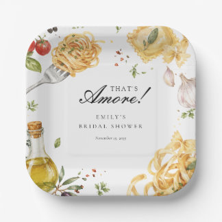 That's Amore Italian Bridal Shower Paper Plates