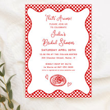 That's Amore! Italian Bridal Shower Red Checkered