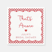 "That's Amore" Italian Bridal Shower Red Checkered