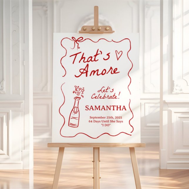 That's Amore Italian Bridal Shower Sign (Creator Uploaded)
