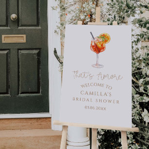 That's Amore Italian  Bridal Shower Welcome Foam Board