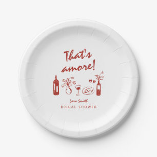 That's Amore Italian bride bridal shower  Paper Plates