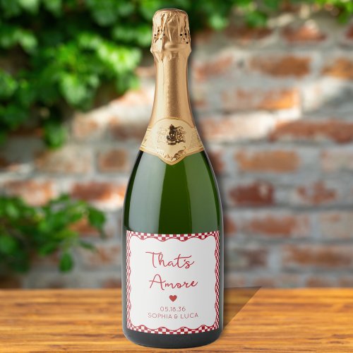 Thats Amore Italian Chic Wedding Champagne Label