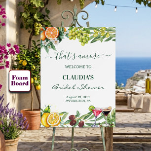 That's Amore Italian Citrus Bridal Shower Welcome Foam Board