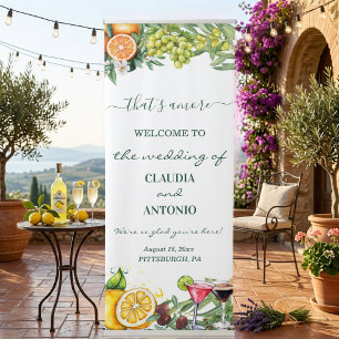 That's Amore Italian Citrus Wedding Welcome Retractable Banner