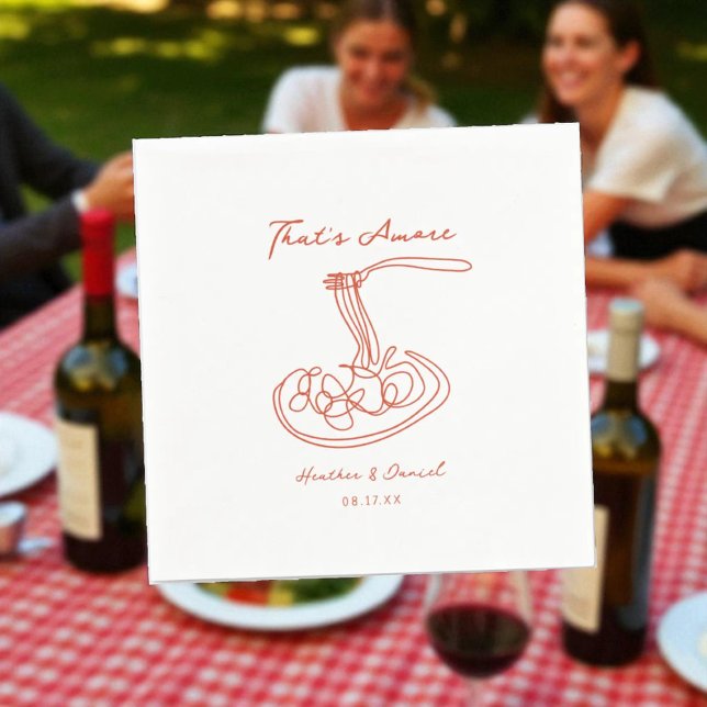That's Amore Italian Custom Wedding Napkins (Creator Uploaded)
