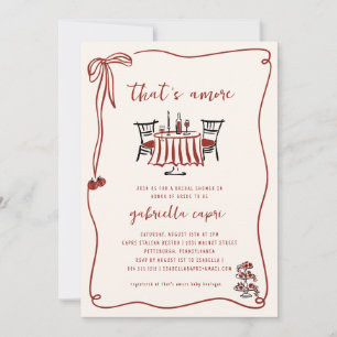 That's Amore Italian Doodle Bridal Shower Invite