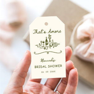 That's Amore Italian Drawn Engagemen Bridal Shower Gift Tags