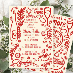 That's Amore Italian Food CUSTOM Bridal SHower Invitation
