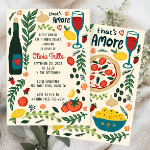 That's Amore Italian Food CUSTOM Bridal SHower Invitation