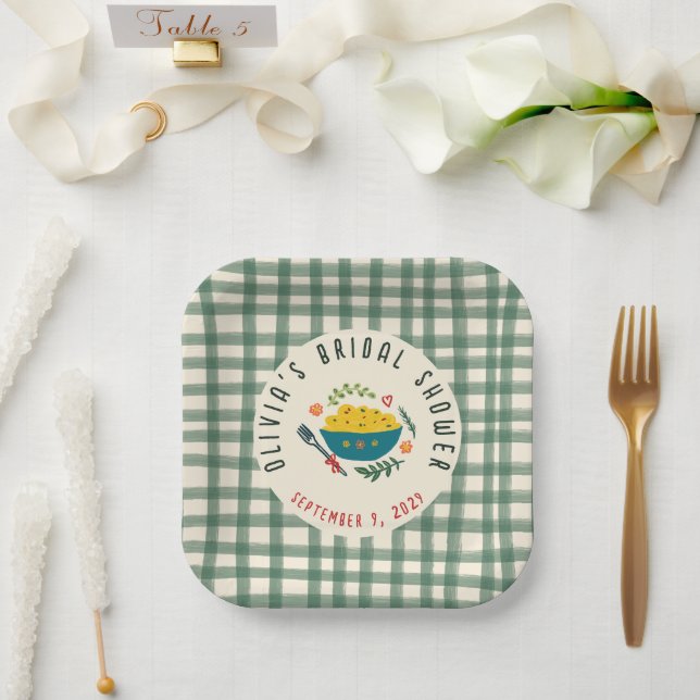That's Amore Italian Food CUSTOM BRIDAL SHOWER Paper Plates (Wedding)