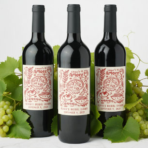 That's Amore Italian Food CUSTOM Bridal Shower Wine Label