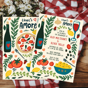 That's Amore Italian Food CUSTOM Engagement Party Invitation