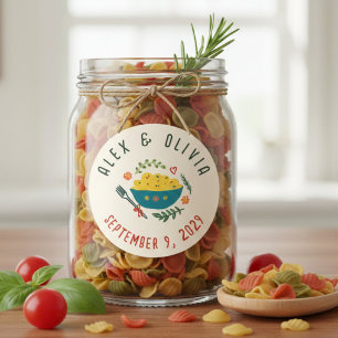 That's Amore Italian Food CUSTOM Wedding Classic Round Sticker