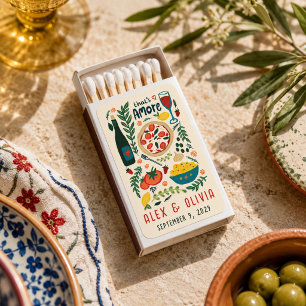 That's Amore Italian Food CUSTOM Wedding  Matchboxes