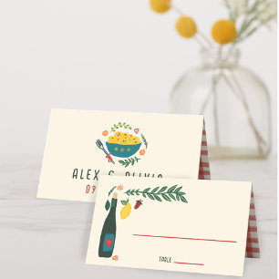That's Amore Italian Food CUSTOM Wedding  Place Card
