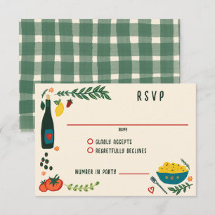 That's Amore Italian Food CUSTOM Wedding RSVP Card
