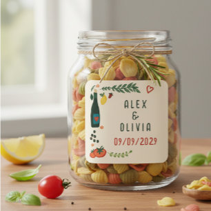 That's Amore Italian Food CUSTOM Wedding Square Sticker