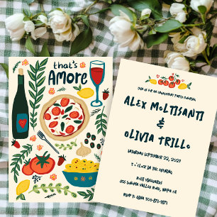 That's Amore Italian Food Engagement Shower CUSTOM Invitation