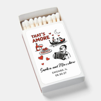 That's Amore Italian Funky Wedding Bridal Shower Matchboxes