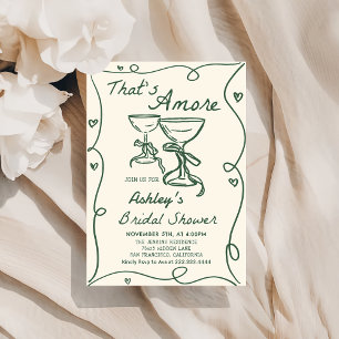 That's Amore Italian Hand Drawn Bridal Shower Invitation