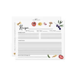 That's Amore Italian inspired Recipe Card